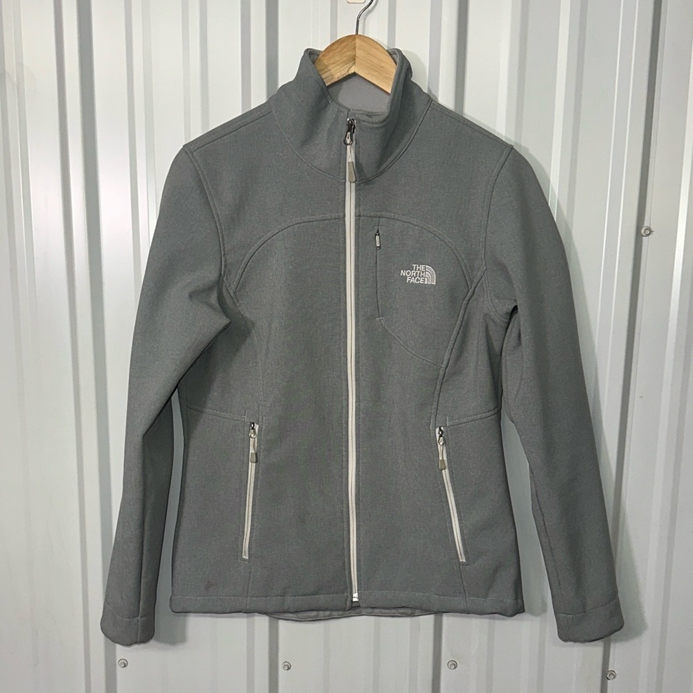 The North Face Windwall Softshell Jacket Gray Women Medium Outdoor Athletic